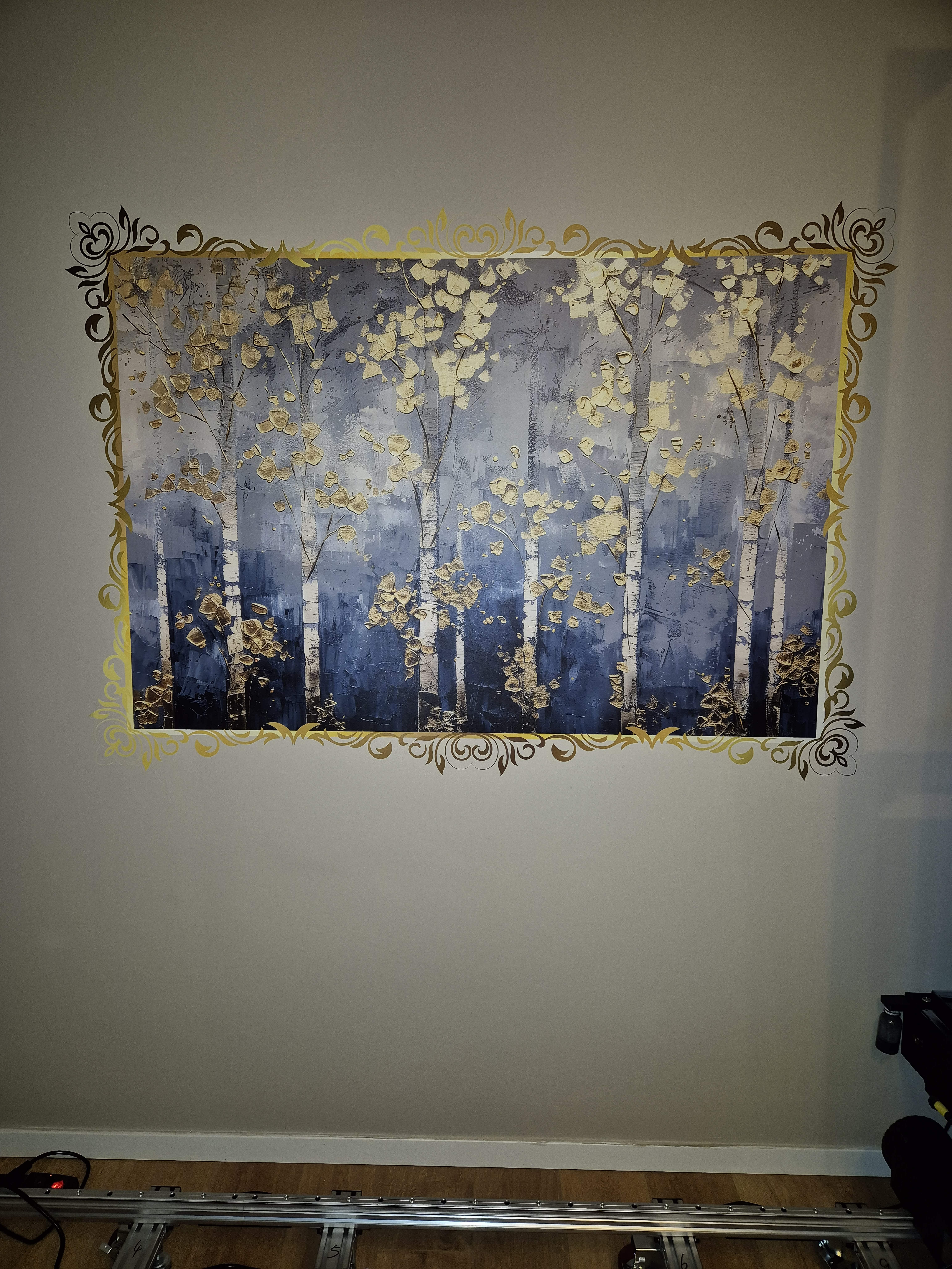 Mural ścienny w domu prywatnym Białystok - druk na ścianie w salonie